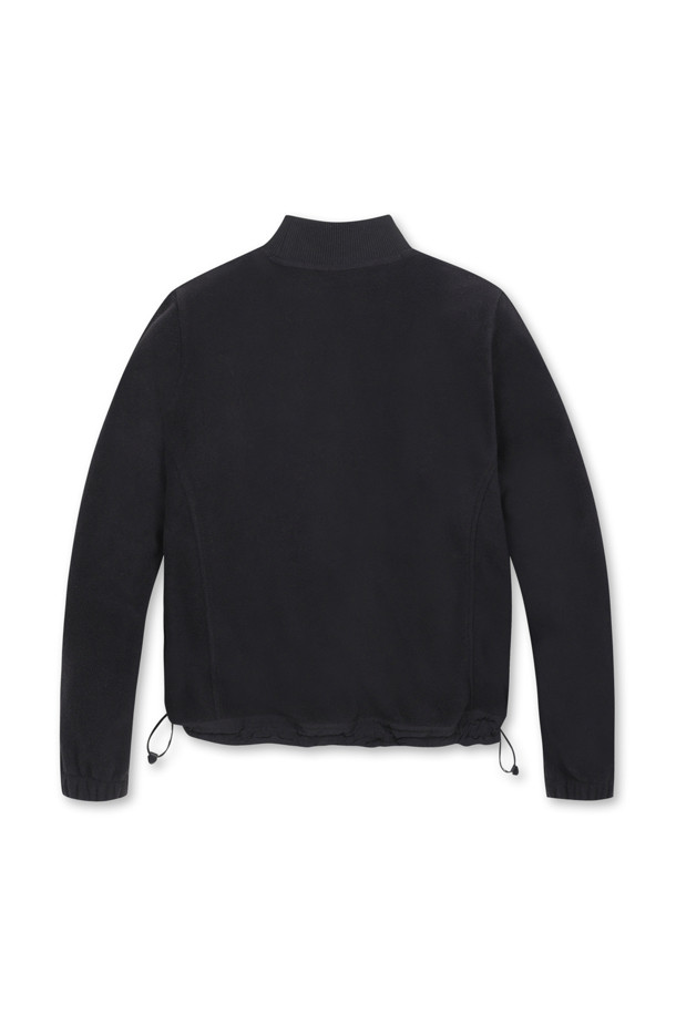 Golden Bear - 긴소매 티셔츠 - (WOMEN) Woven Hybrid Micro Fleece Mock neck T-Shirt(Black)