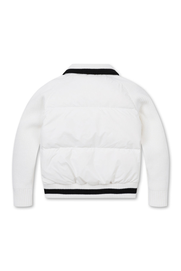 Golden Bear - 점퍼 - (WOMEN) Knit Hybrid Full Zip-up Jacket(Ivory)