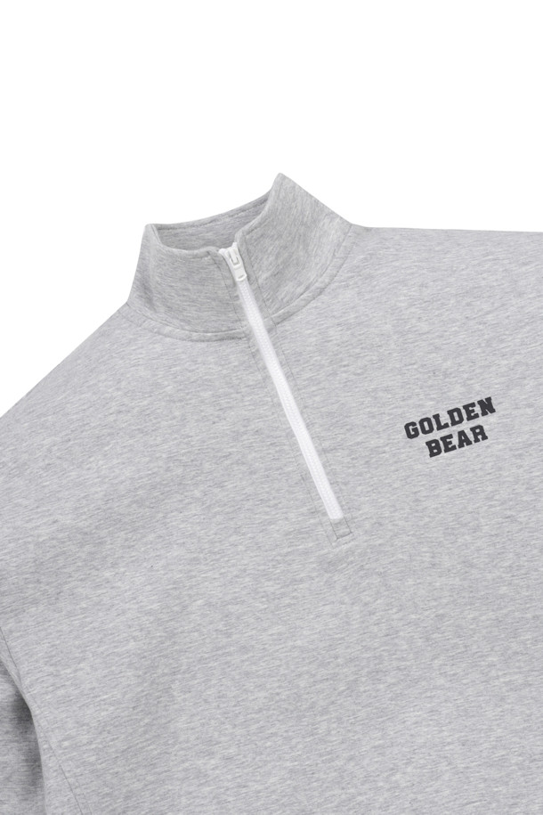 Golden Bear - 스웻셔츠 - (UNI) V Finger Graphic Half Zip-up Sweatshirt(Grey)