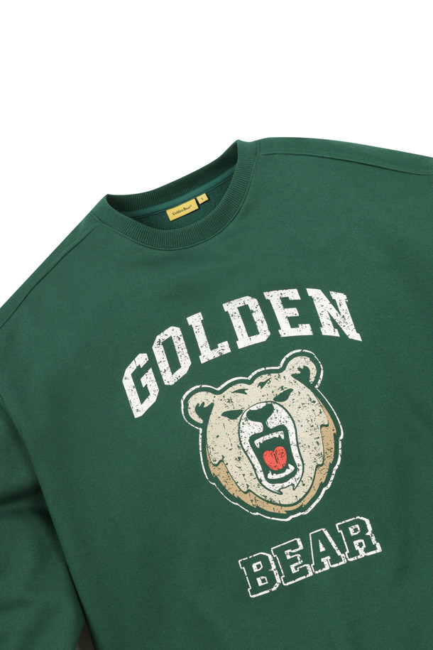 Golden Bear - 스웻셔츠 - (UNI) Faded-Effect Graphic Sweatshirt(Green)