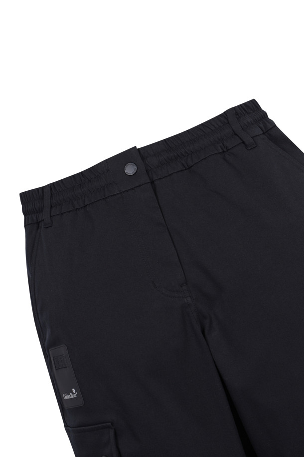 Golden Bear - 롱/미디팬츠 - (WOMEN) Semi-wide Fit Cargo Pocket Pants(Black)