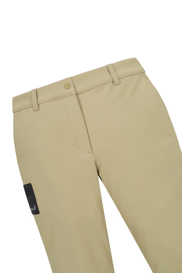 Golden Bear - 롱/미디팬츠 - (WOMEN) Bonding Semi Boots Cut Pants(Beige)