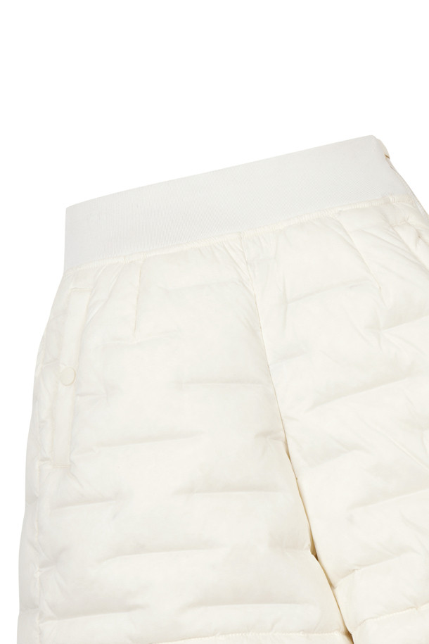 Golden Bear - 하프팬츠 - (WOMEN) Tube Down Banding Shorts(Ivory)