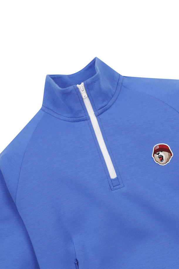 Golden Bear - 스웻셔츠 - (WOMEN) Reglan Sleeve Half Zip-up Sweatshirt(Blue)