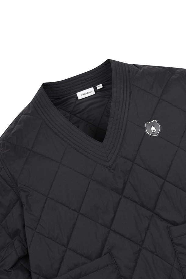 Golden Bear - 스웻셔츠 - (WOMEN) Quilted V-neck SweatShirt(Black)	