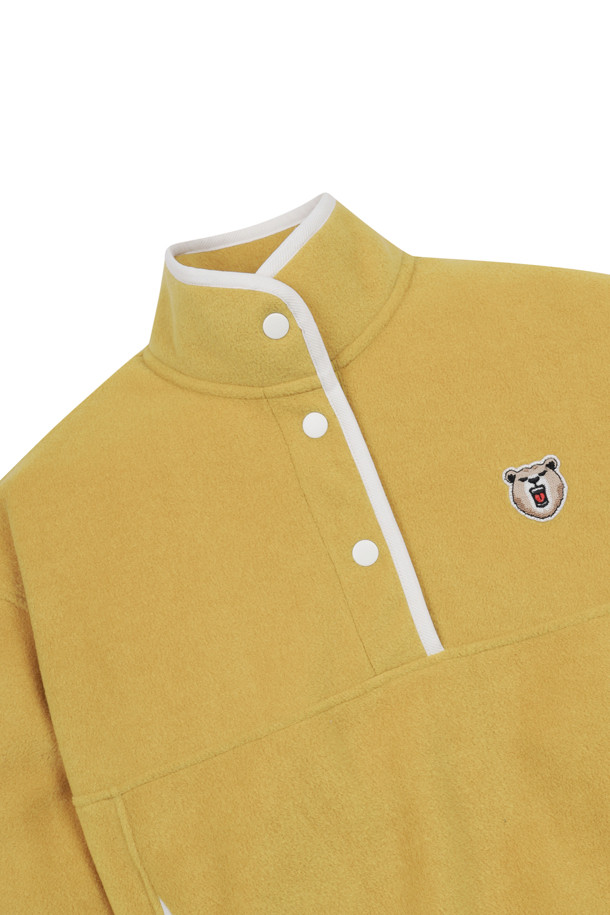 Golden Bear - 스웻셔츠 - (WOMEN) Button Neck Fleece SweatShirt(Yellow)