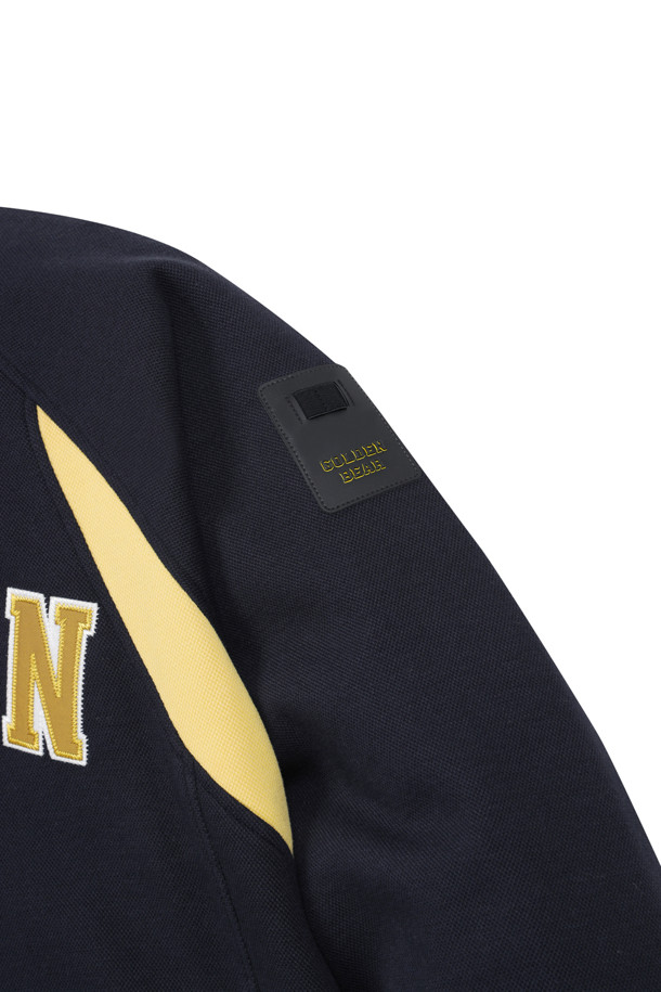 Golden Bear - 긴팔티셔츠 - (MEN) Color Blocked Half Zip Sweatshirt(Navy)