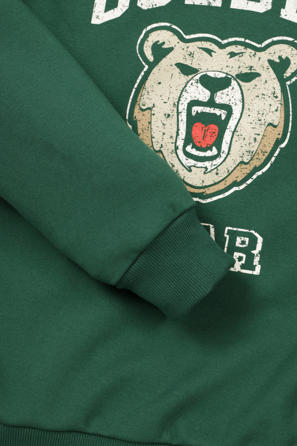 Golden Bear - 스웻셔츠 - (UNI) Faded-Effect Graphic Sweatshirt(Green)