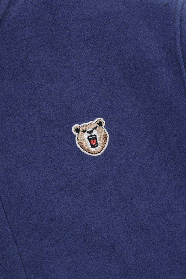 Golden Bear - 긴팔티셔츠 - (MEN) Stand Collar Half BD Fleece(Navy)