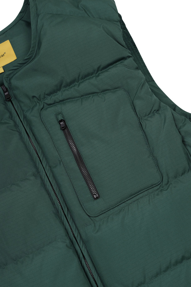 Golden Bear - 베스트 - (MEN) Collarless Round Zip up Vest(Green)