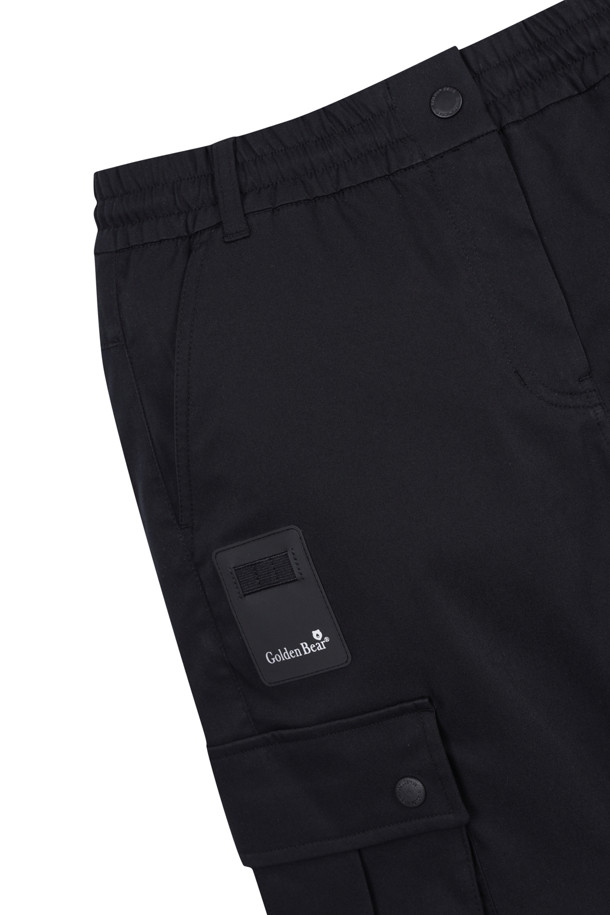 Golden Bear - 롱/미디팬츠 - (WOMEN) Semi-wide Fit Cargo Pocket Pants(Black)