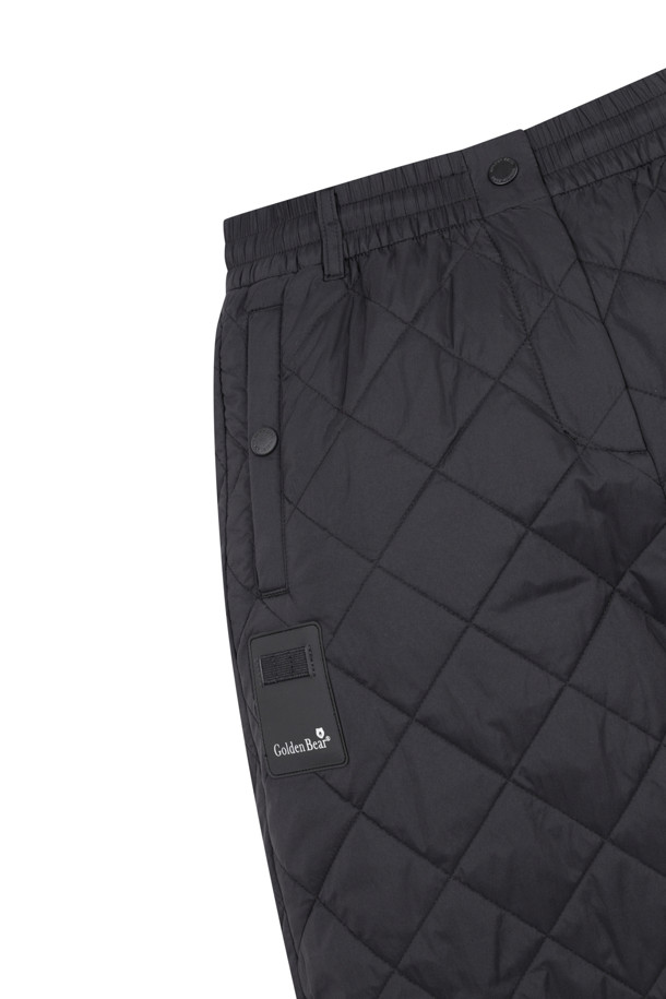 Golden Bear - 롱/미디팬츠 - (WOMEN) Quilted Wide Pants(Black)