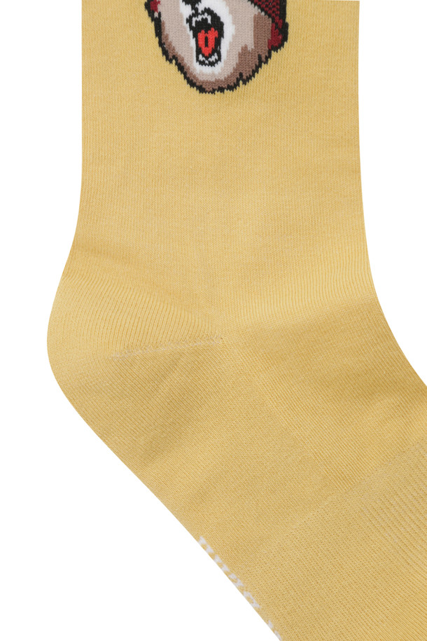 Golden Bear - 양말 - (UNI) Striped Jacquard V Bear Logo Socks(Yellow)