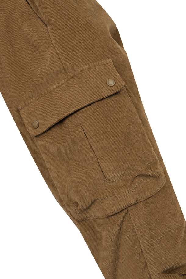 Golden Bear - 캐주얼팬츠 - (MEN) Bonded Corduroy Baggy Fit Pants(Beige)