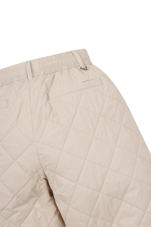 Golden Bear - 롱/미디팬츠 - (WOMEN) Quilted Wide Pants(Beige)