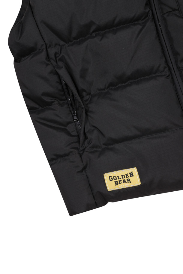 Golden Bear - 베스트 - (MEN) Collarless Round Zip up Vest(Black)