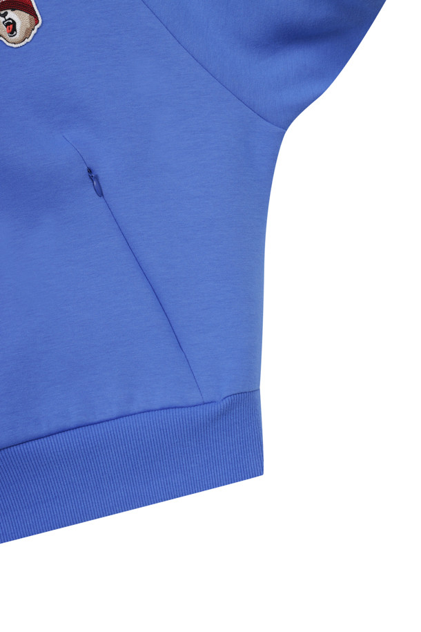 Golden Bear - 스웻셔츠 - (WOMEN) Reglan Sleeve Half Zip-up Sweatshirt(Blue)