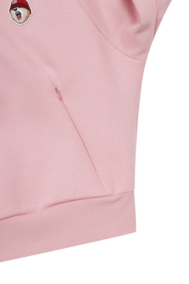 Golden Bear - 스웻셔츠 - (WOMEN) Reglan Sleeve Half Zip-up SweatShirt(Pink)