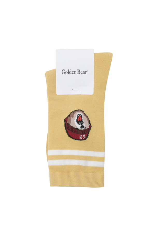 Golden Bear - 양말 - (UNI) Striped Jacquard V Bear Logo Socks(Yellow)