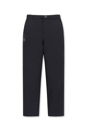 (MEN) Bonded Fabric Tapered Fit Pants(Black)