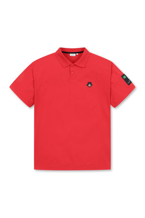 Pique Footprint Logo Short Sleeves Collar shirt