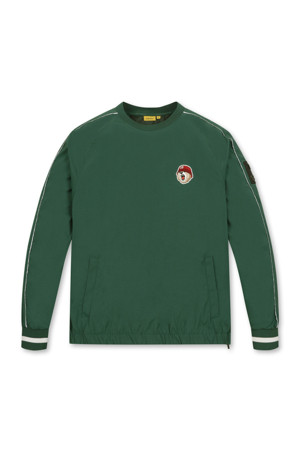 (MEN) Piping Line Woven Sweatshirt(Green)