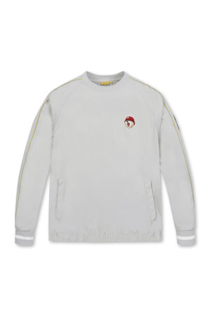 (MEN) Piping Line Woven Sweatshirt(Grey)