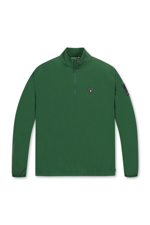 (MEN) Stretch Woven Half Zip Sweatshirt(Green)