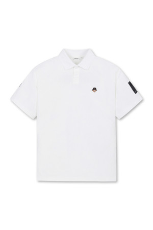 (MEN) PAR3 Graphic EMB Pique Shirt(White)