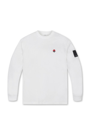 (UNI) PAR4 Graphic printed Crewneck Long Sleeves(White)