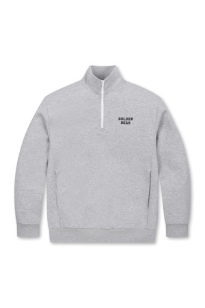 (UNI) V Finger Graphic Half Zip-up Sweatshirt(Grey)