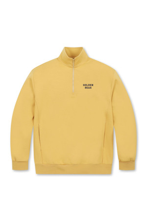 (UNI) V Finger Graphic Half Zip-up Sweatshirt(Yellow)