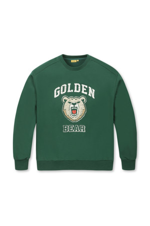 (UNI) Faded-Effect Graphic Sweatshirt(Green)