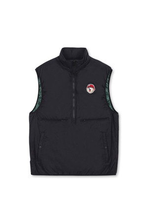 (MEN) Padded Half Zip Vest(Black)