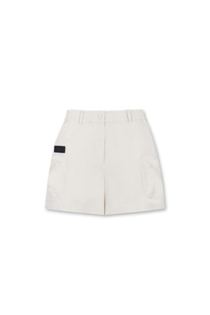 (WOMEN) Zipper Cargo Shorts(Beige)