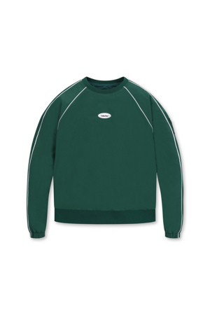 Piping line Crewneck Woven Sweatshirt(for Women)