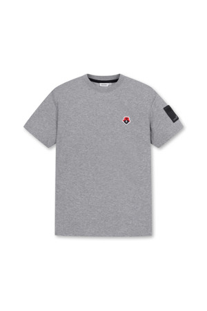 (WOMEN) Footprint Logo Crewneck T-shirt(Grey)