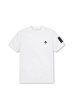 (WOMEN) Footprint Logo Crewneck T-shirt(White)