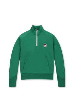 (WOMEN) Reglan Sleeve Half Zip-up Sweatshirt(Green)