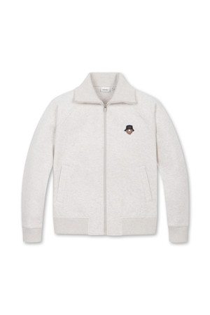 (WOMEN) Pique Full zip-up Jacket(Ivory)