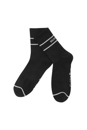 (UNI) Jacquard Graphic Mid-Length Socks(Black)