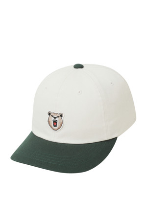 (UNI) Color Blocked V Bear Ballcap(Ivory)