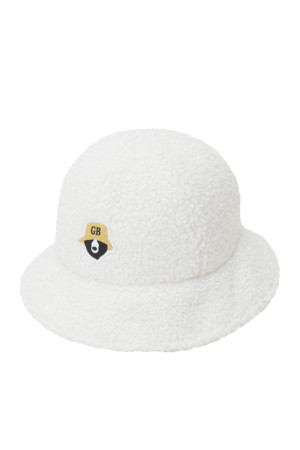 (WOMEN) Pile Fleece Slit Buckethat(Ivory)