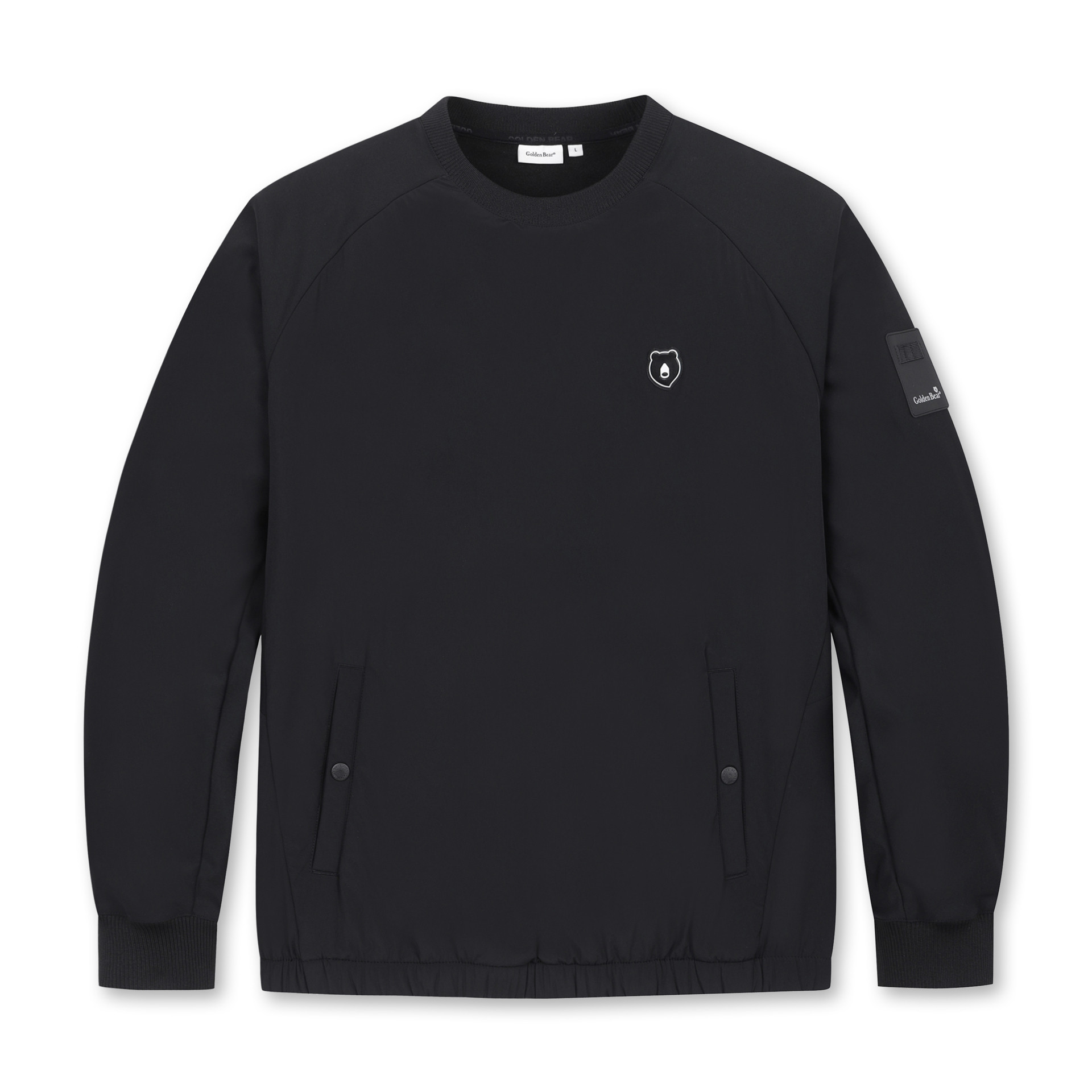 ■Golden Bear■ Stretch Woven Crewneck Sweatshirt Golden Bear] Stretch Woven Crewneck Sweatshirt