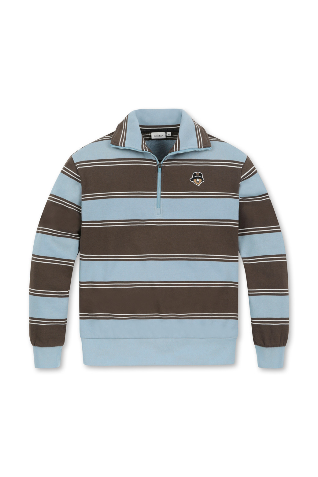 Golden Bear] (W) Stripe Half Zip-up T-shirt