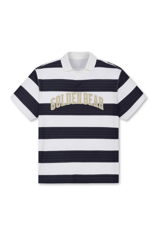 Golden Bear - 반팔티셔츠 - (UNI) Bold Stripe Collar T-Shirt