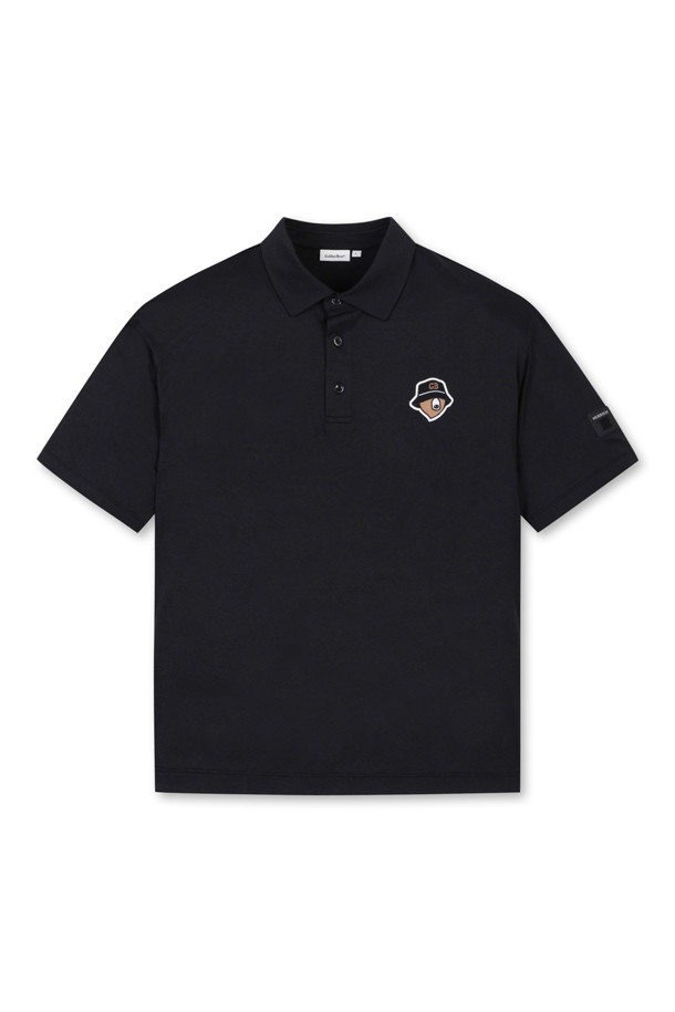 Golden Bear - 반팔티셔츠 - (UNI) Button Down Solid Collar T-shirt