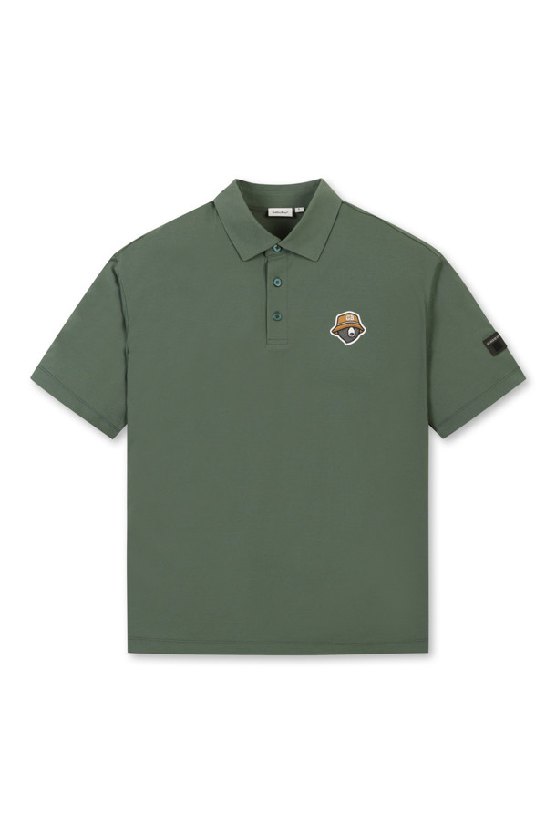 Golden Bear - 반팔티셔츠 - (UNI) Button Down Solid Collar T-shirt