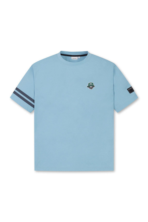 Golden Bear - 반팔티셔츠 - (UNI) Contrast Line Printed Crewneck T-shirt