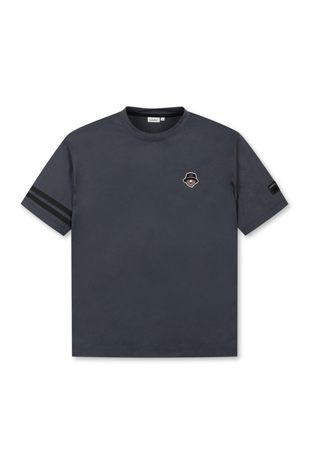 Golden Bear - 반팔티셔츠 - (UNI) Contrast Line Printed Crewneck T-shirt